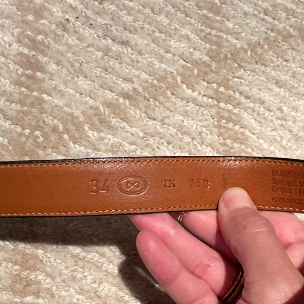 Trafalgar Burnished Java Lizard Black Leather Belt - image 3